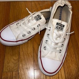 Womens white slip on converse